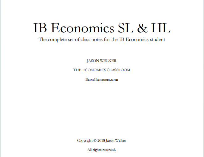 IB经济学教材下载《IB Economics SL and HL - Jason Welker - The Economics Classroom 2018》